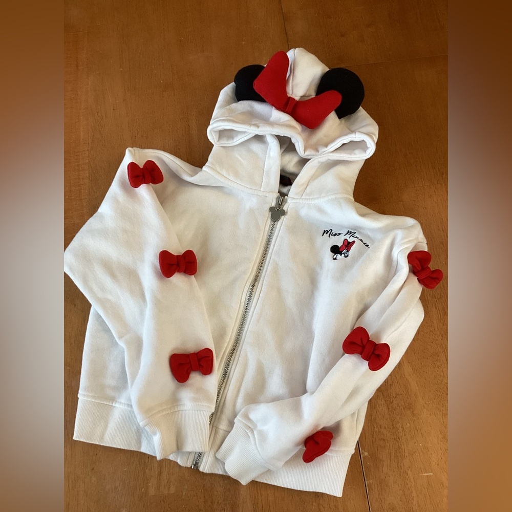 Disney x Forever 21 Miss Minnie Kids Zip Up Hoodie - girls 11/12 - Super soft!